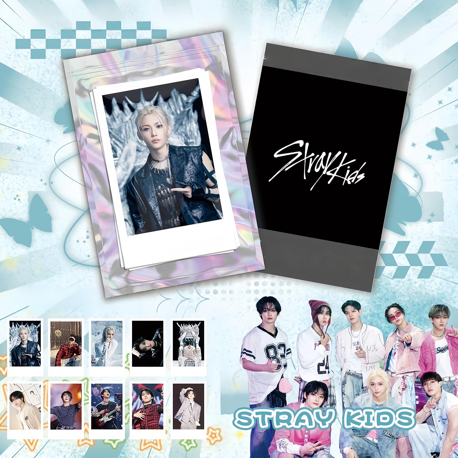 100Pcs Stray Kids Photocard Set Kpop Giant Album Cards HOP